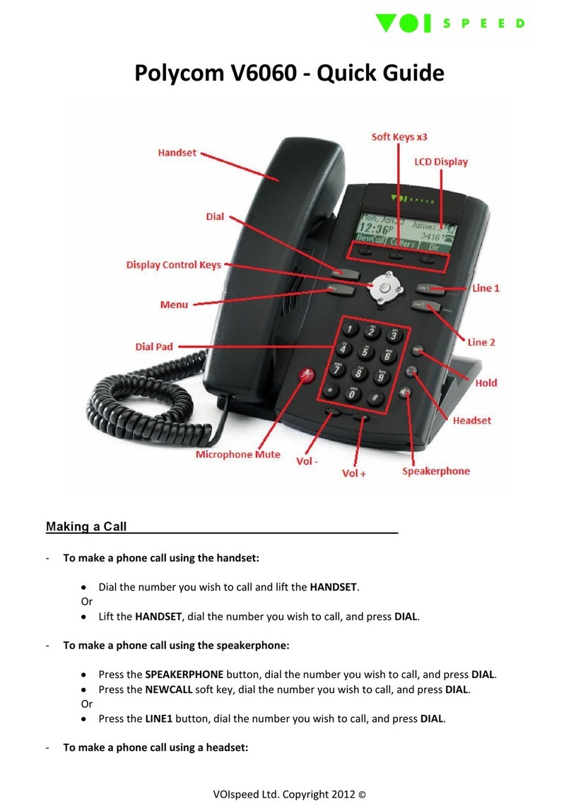 VOIspeed Polycom V6060 User manual