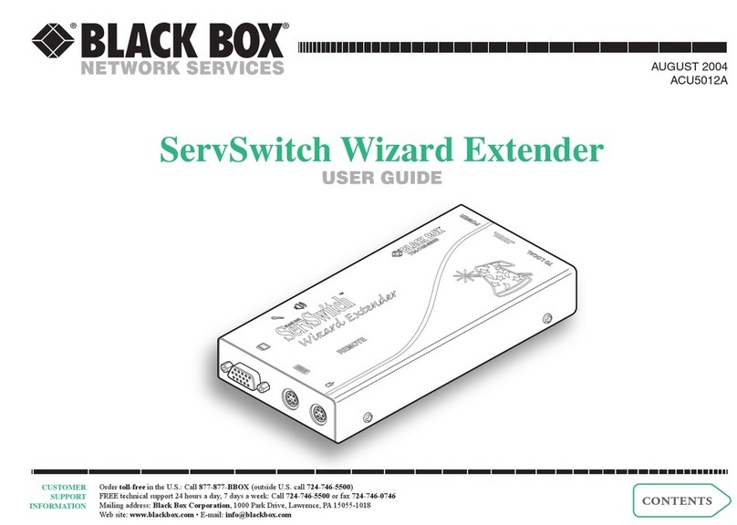 Black Box ServSwitch Wizard ACU5012A User manual Black Box ServSwitch Wizard ACU5012A User manual