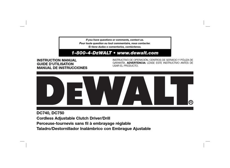 DeWalt DC740 User manual