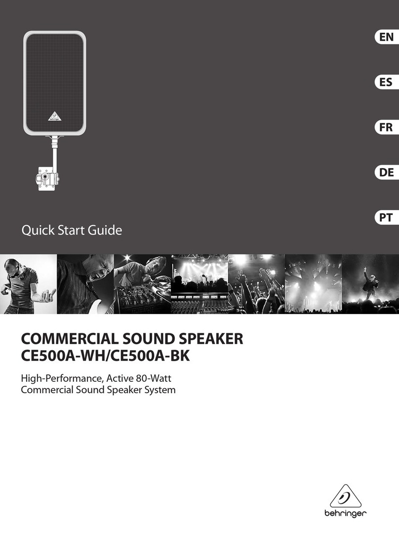 Behringer CE500A-WH quick start guide