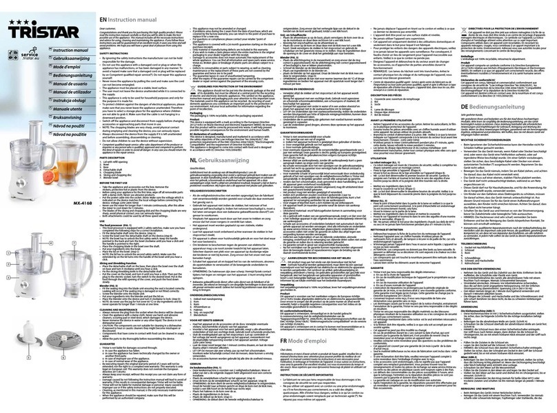 TriStar MX-4168 instruction manual