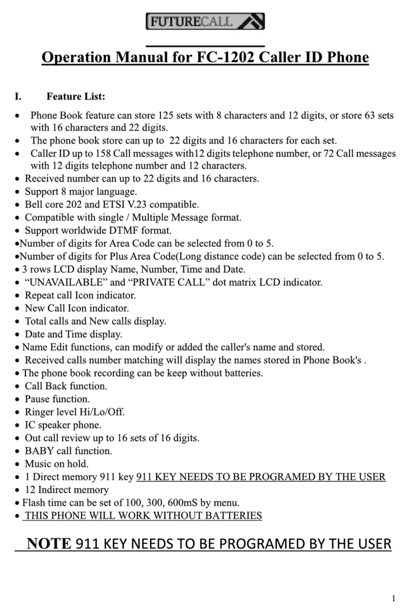 FutureCall FC-1202 User manual