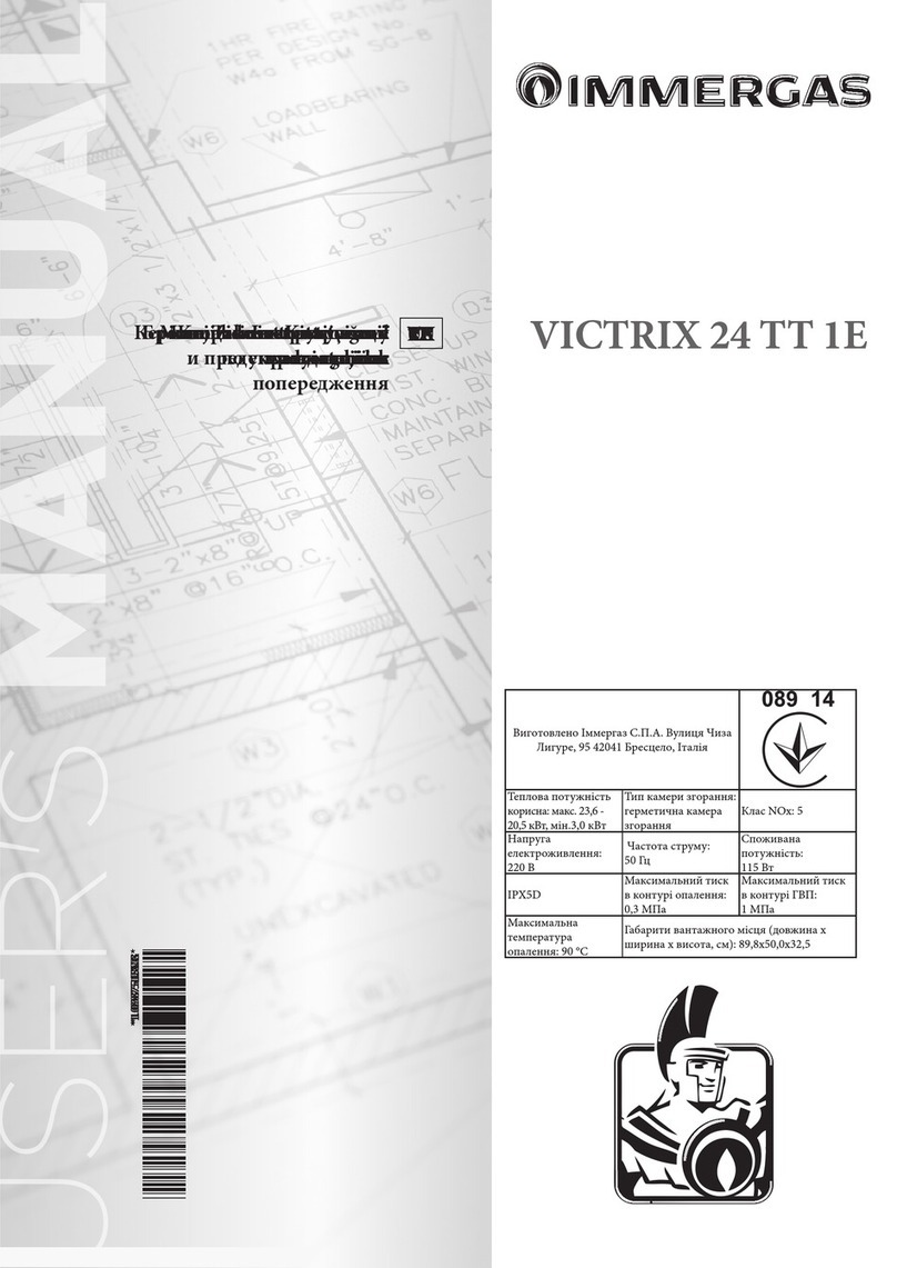 Immergas VICTRIX 24 TT 1E instruction manual
