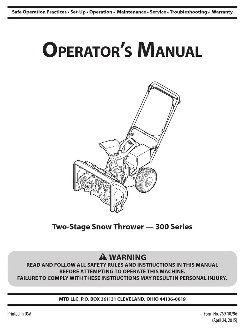 MTD 300 Series Operator's manual