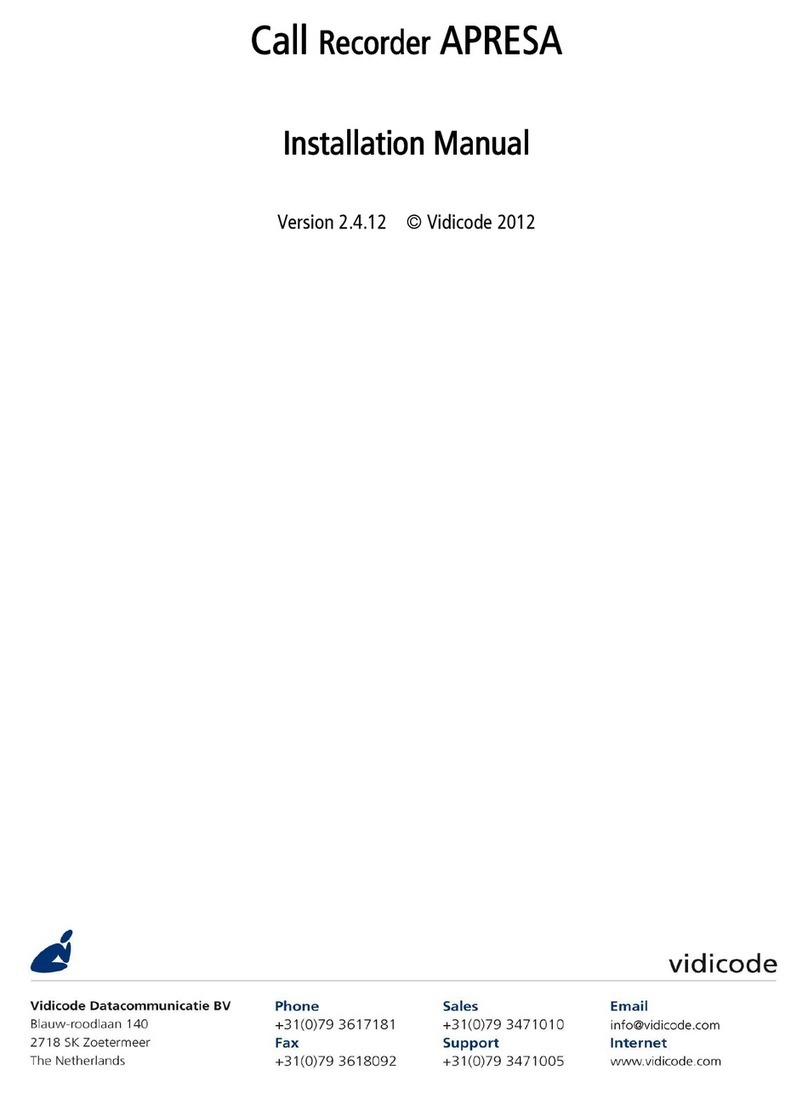 Vidicode APRESA installation manual