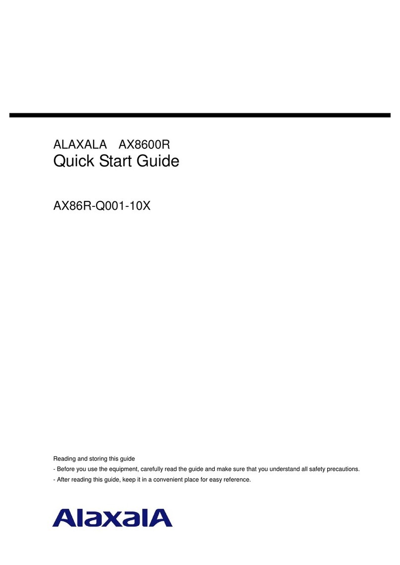Alaxala AX8600R Series quick start guide