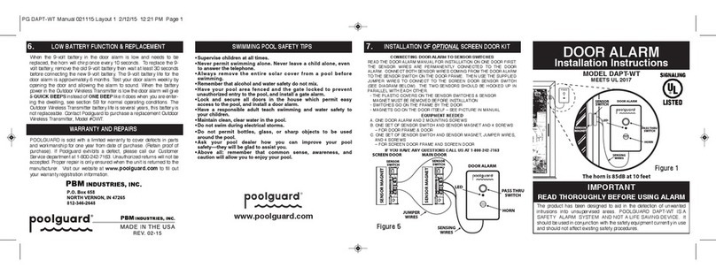 Poolguard DAPT-WT installation instructions