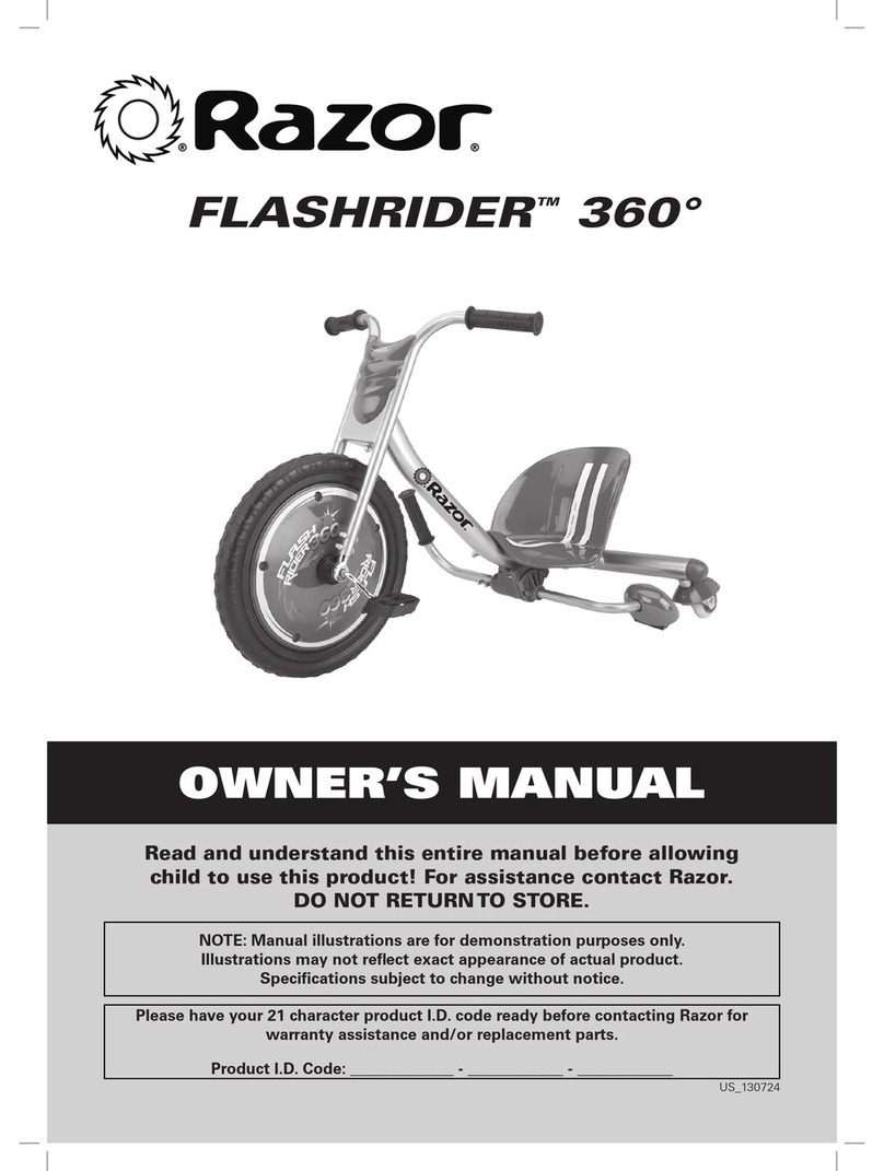 Razor FLASHRIDER 360 owner's manual
