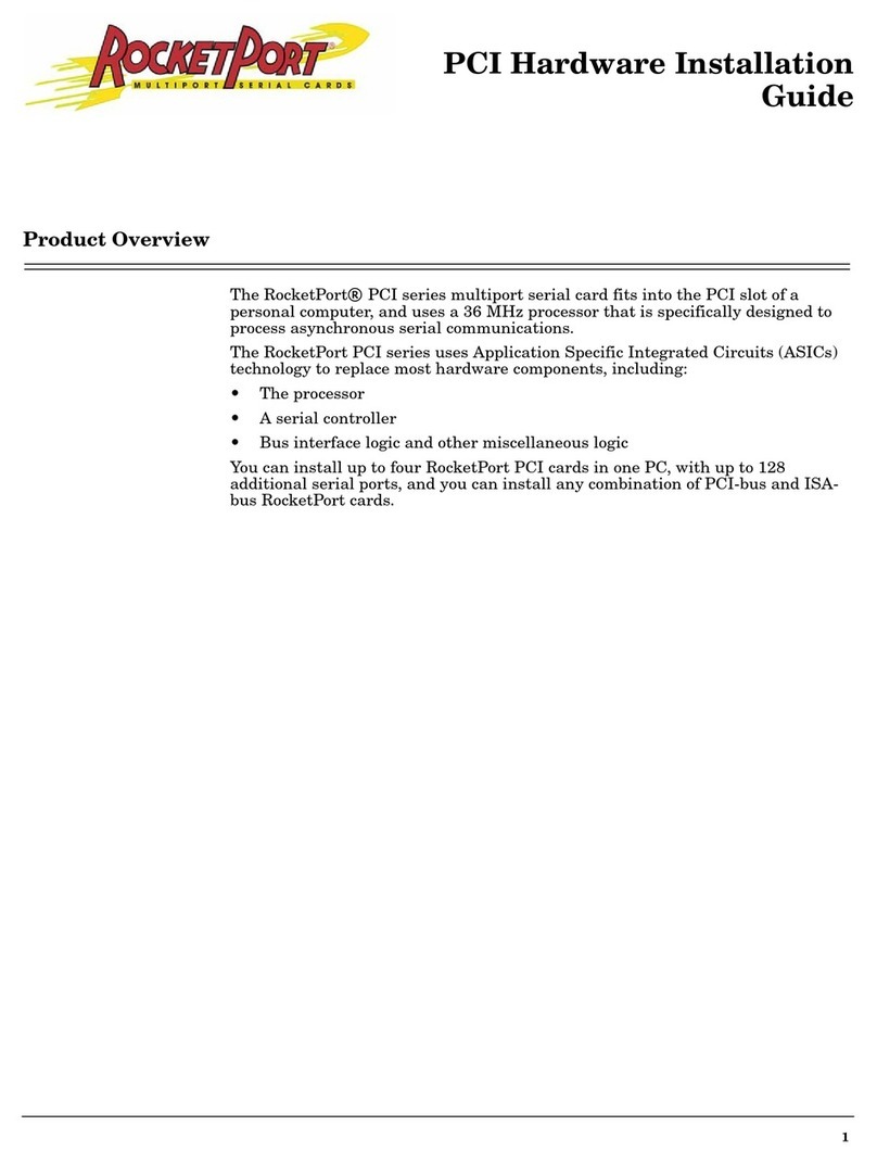 Comtrol RocketPort PCI Series Manual Comtrol RocketPort PCI Series Manual