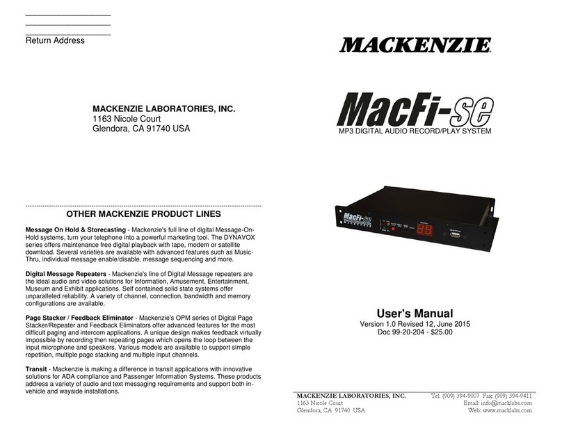 Mackenzie MacFi-se User manual
