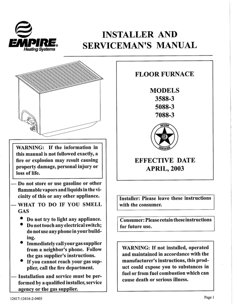 Empire Heating Systems 3588-3 Installer and serviceman's manual