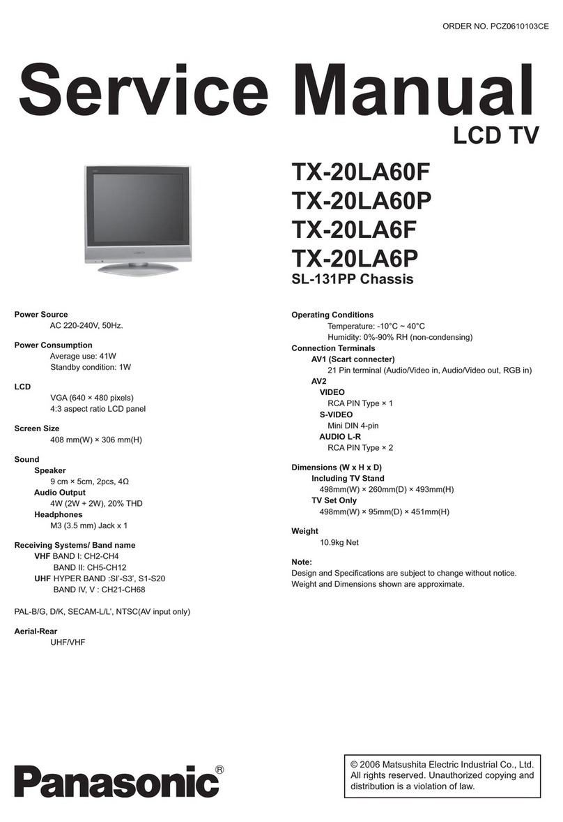 Panasonic Viera TX-20LA60F User manual