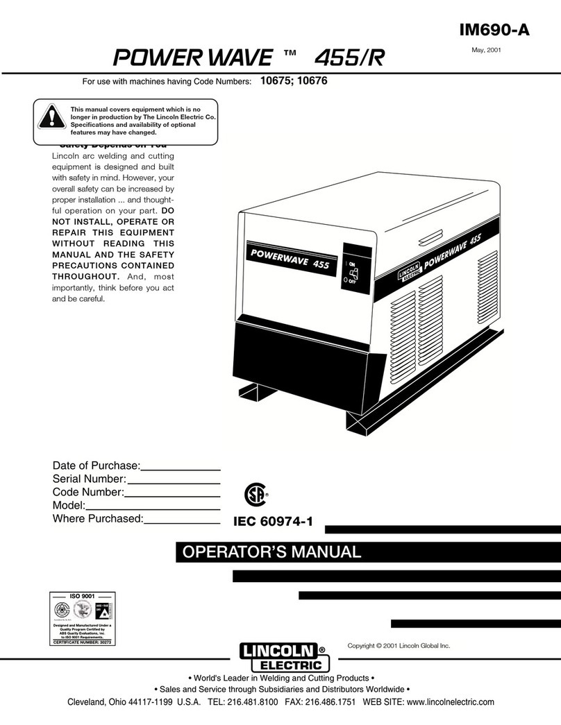 Lincoln Power Wave 455 User manual