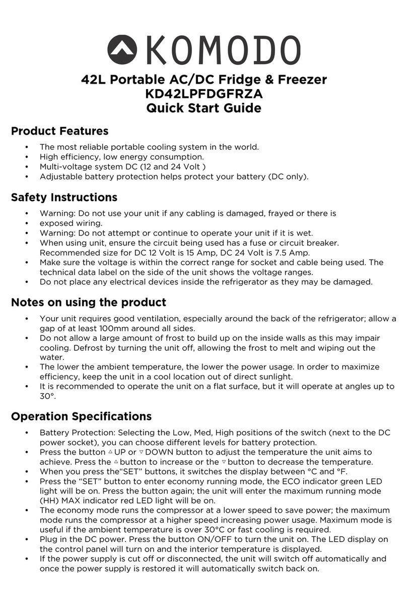 komodo KD42LPFDGFRZA quick start guide