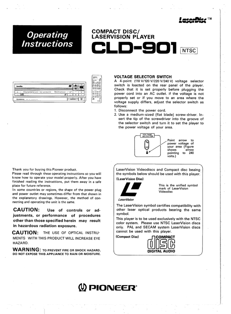 Pioneer CLD-901 operating instructions