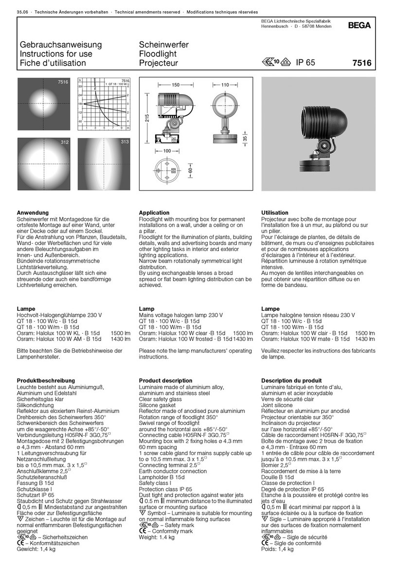 BEGA 7516 User manual