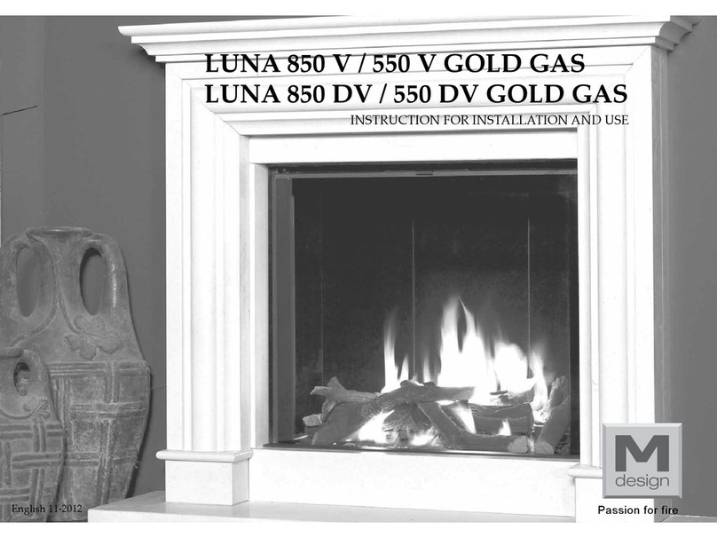 M Design LUNA 850 V Gold Gas User manual