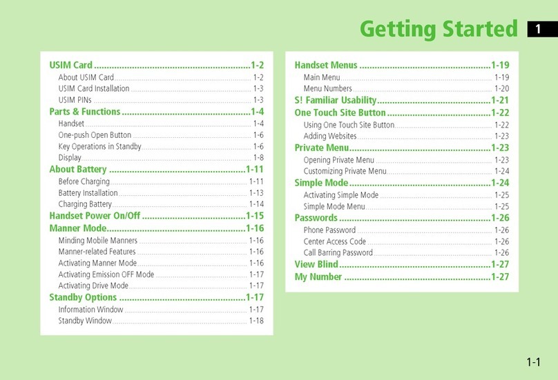 SoftBank 831P User manual