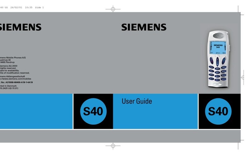 Siemens S40 User manual Siemens S40 User manual