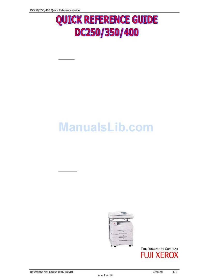Fuji Xerox DC250 Quick reference guide