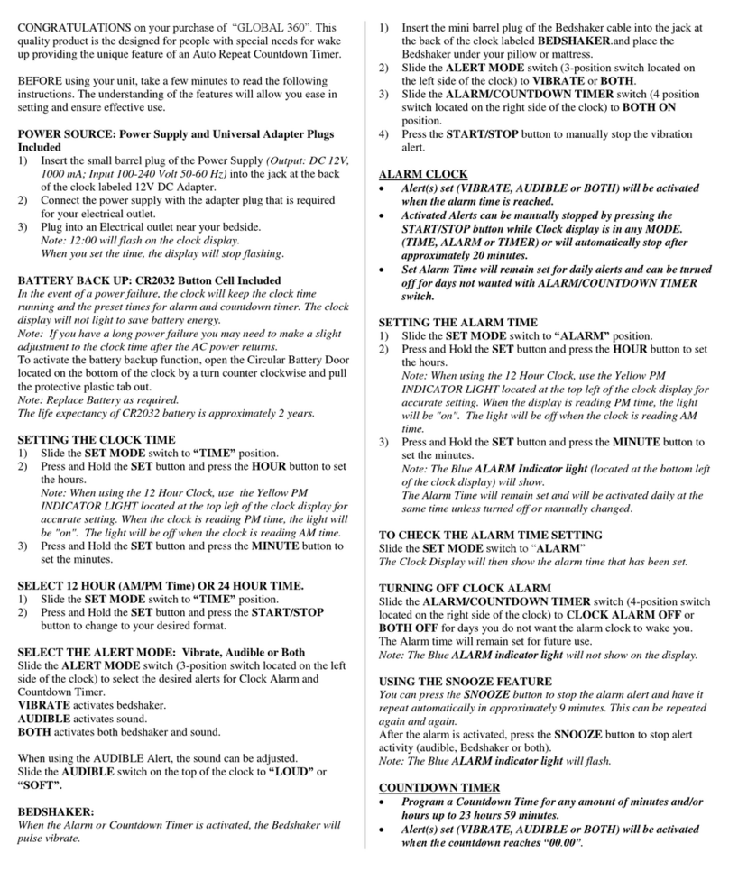 GLOBAL ASSISTIVE DEVICES GLOBAL 360 manual
