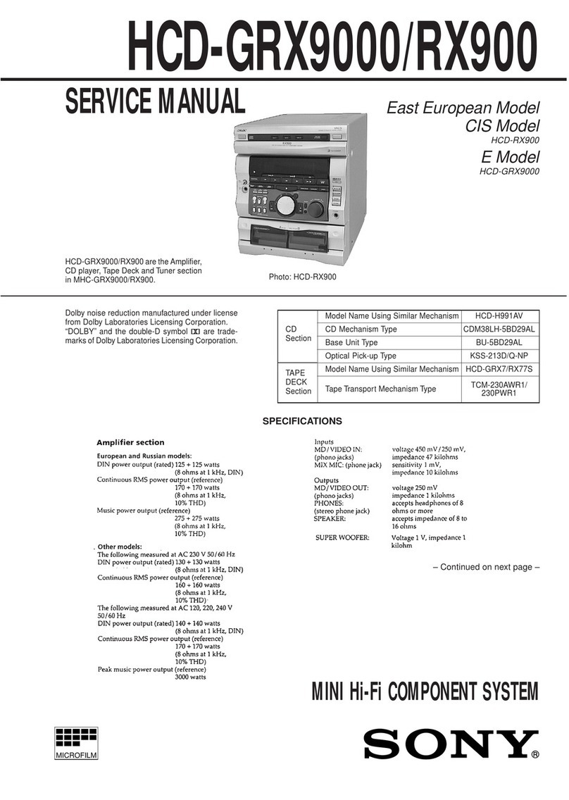 Sony HCD-GRX9000 User manual