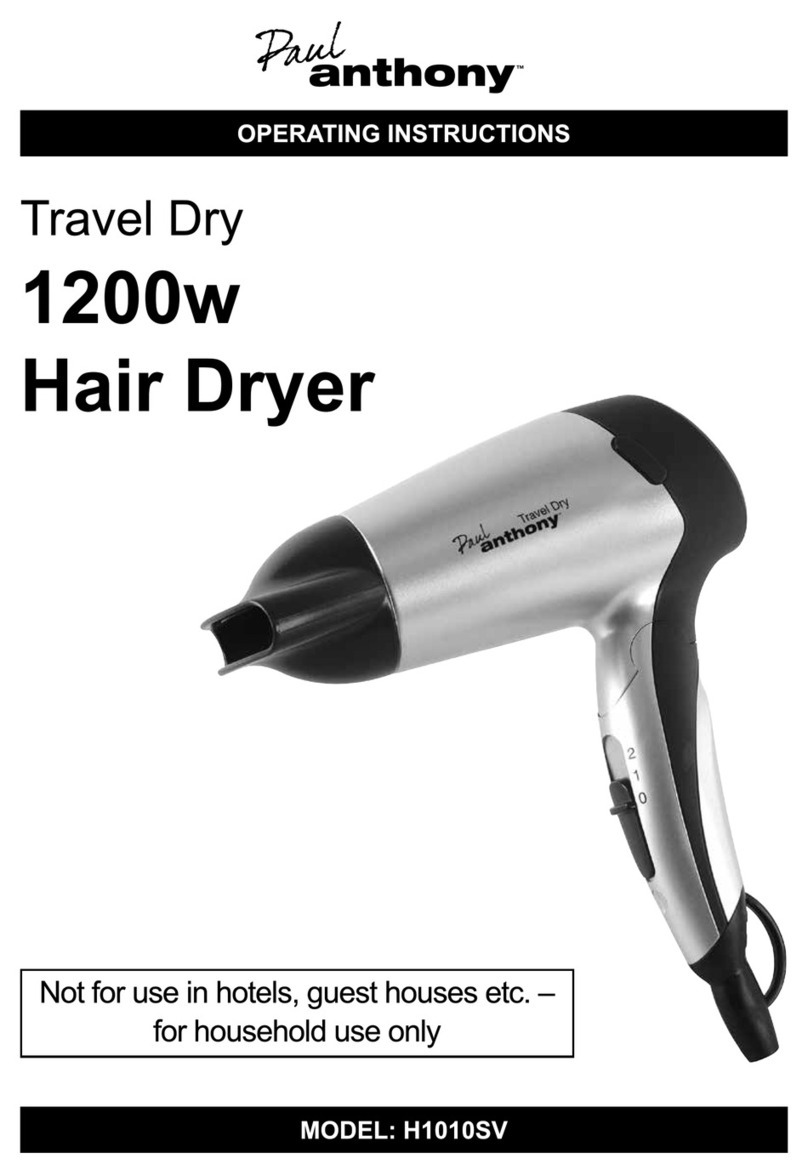 LLOYTRON Paul Anthony Travel Dry H1010SV User manual
