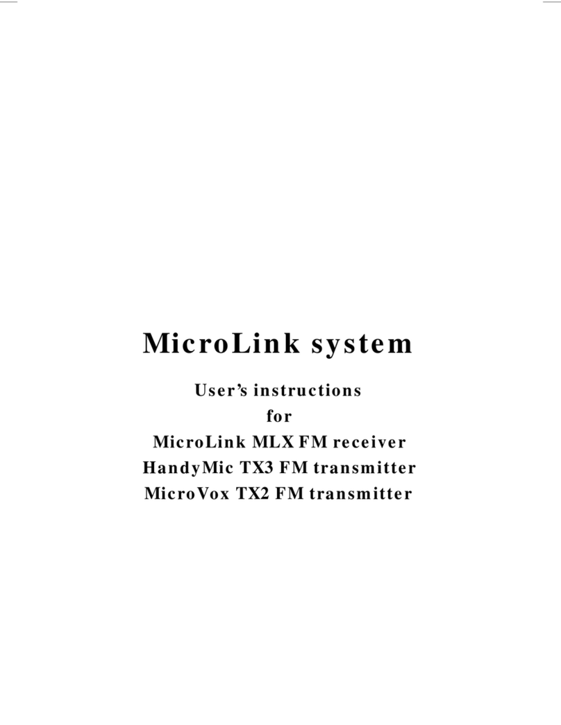 Widex MicroLink MLX User manual Widex MicroLink MLX User manual