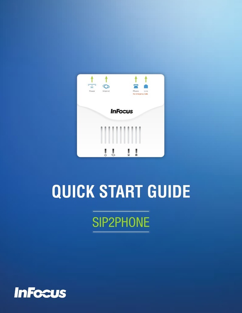 InFocus SIP2Phone quick start guide