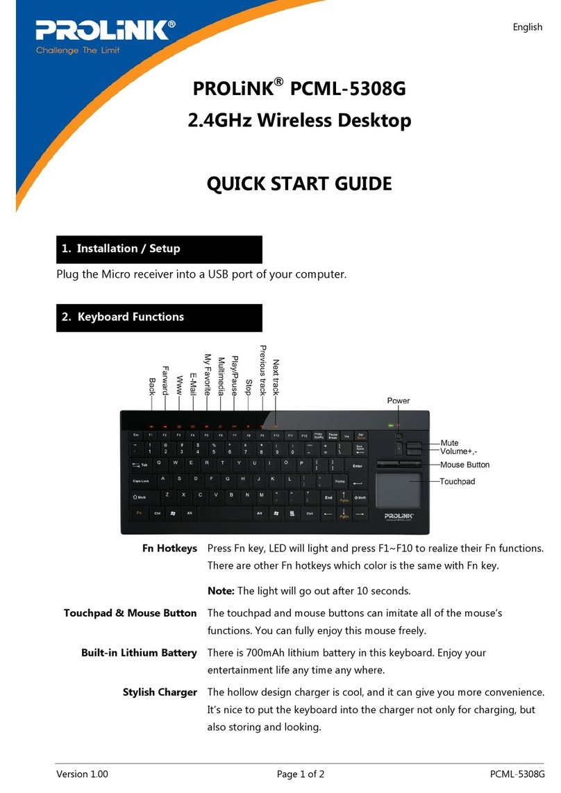 PROLiNK PCML-5308G quick start guide