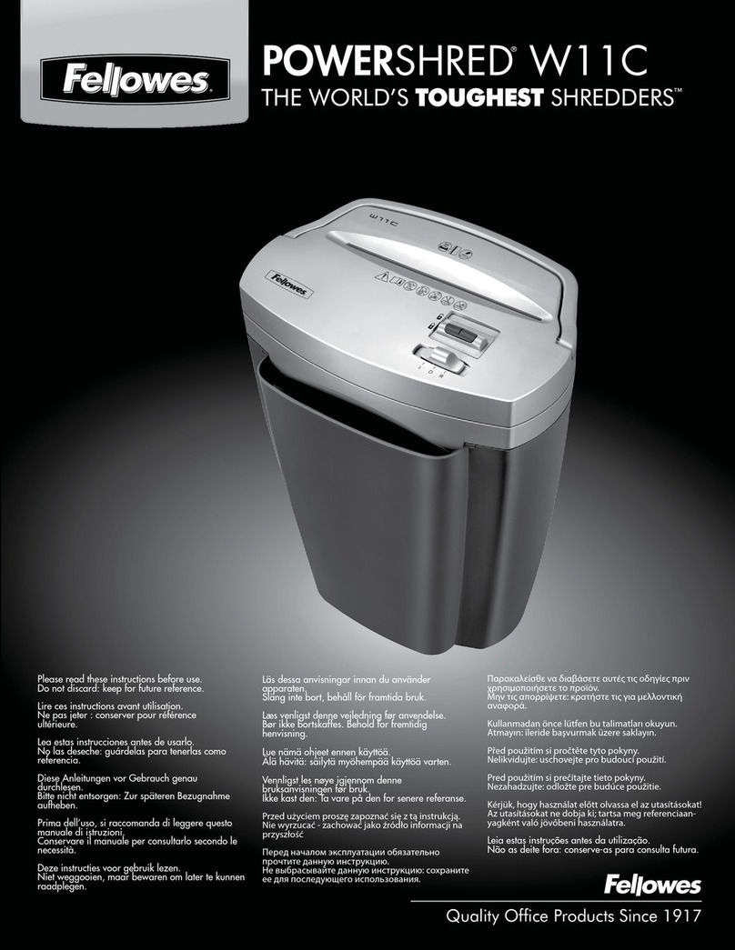 Fellowes Powershred W11C manual