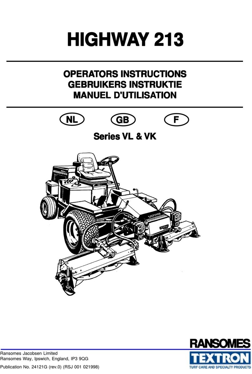 Ransomes HIGHWAY 213 Operator instructions