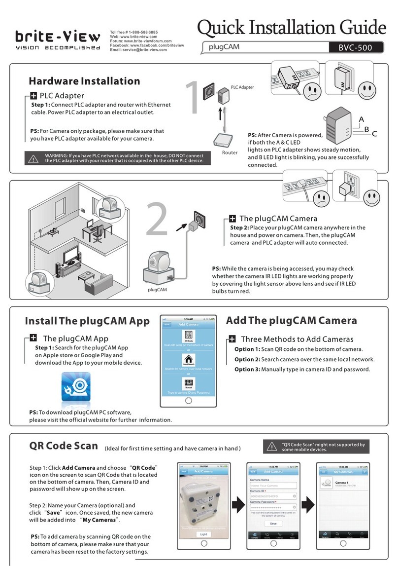 Brite View BVC-500 Quick installation guide