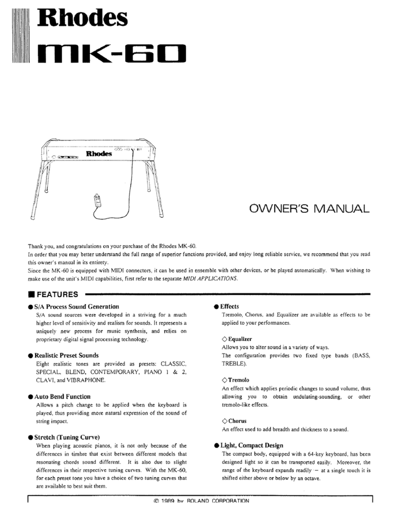 Rhodes MK-60 owner's manual
