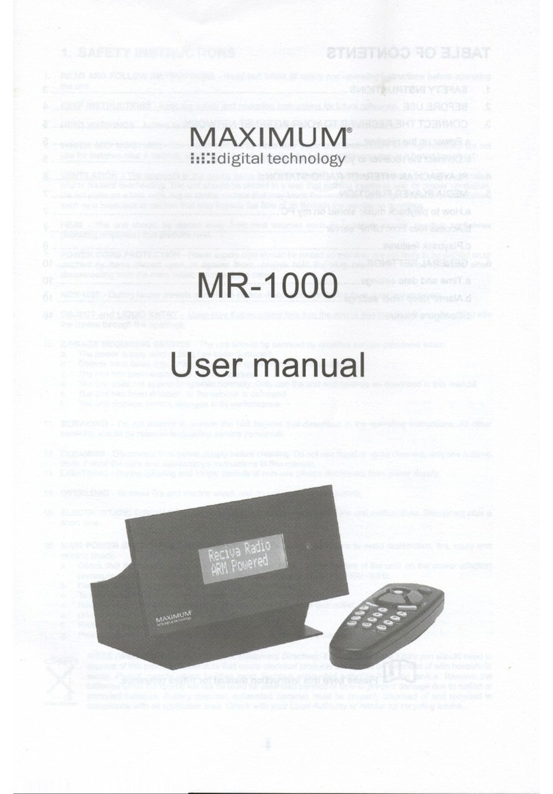 Maximum MR-1000 user manual