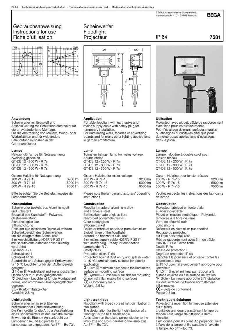 BEGA 7581 User manual