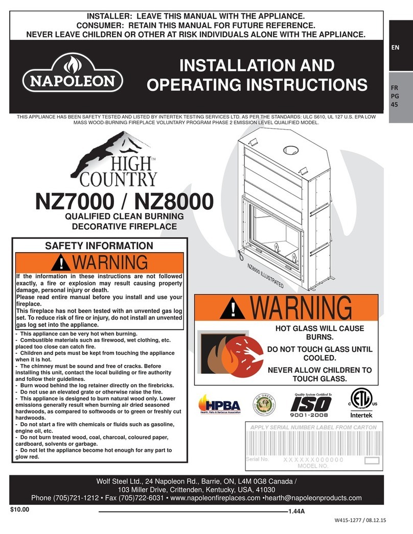 Napoleon High Country NZ7000 User manual