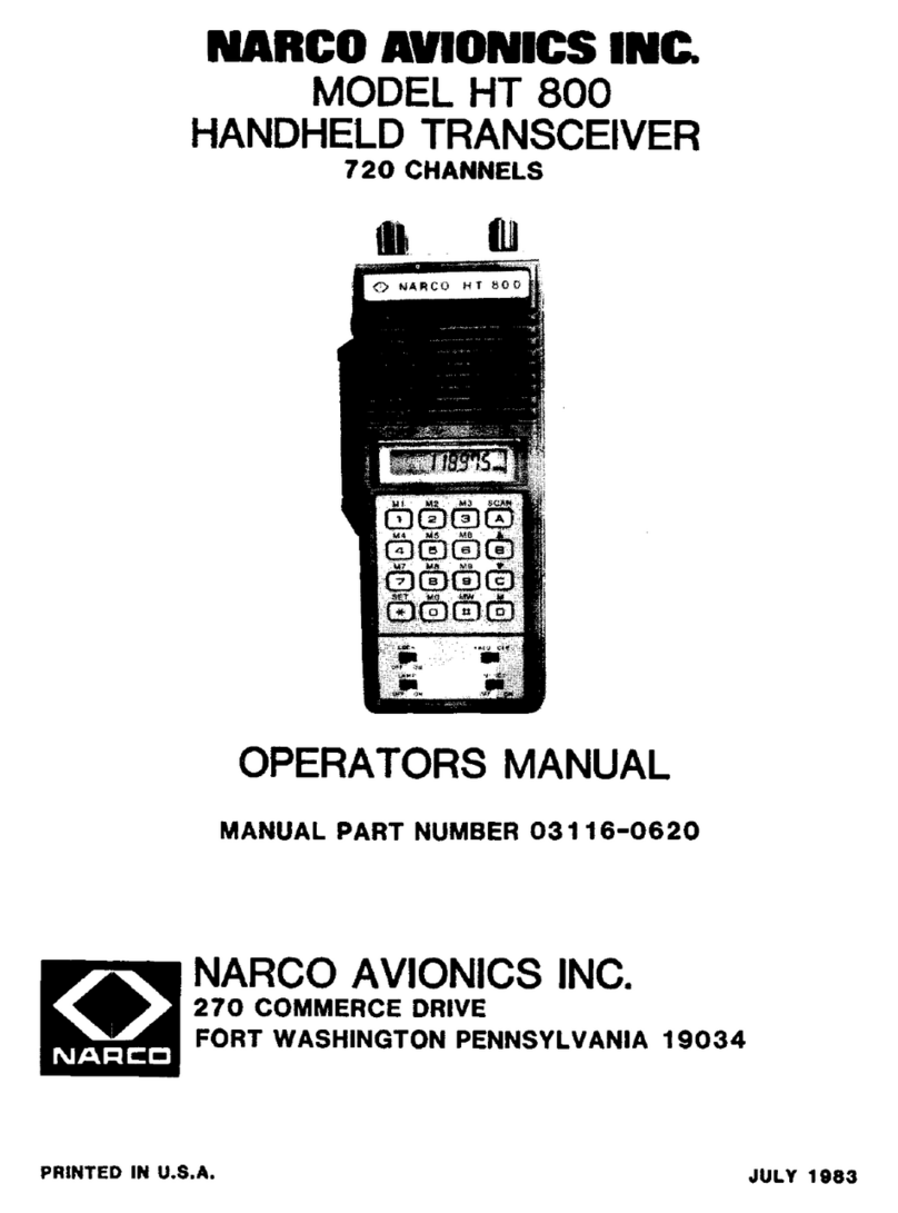 Narco HT-800 User manual