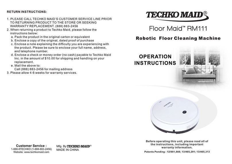 TECHKO MAID Floor Maid RM111 operation instruction