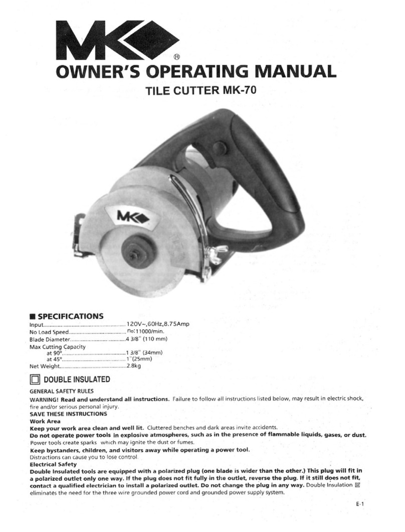 MK MK70 Owner's operating manual