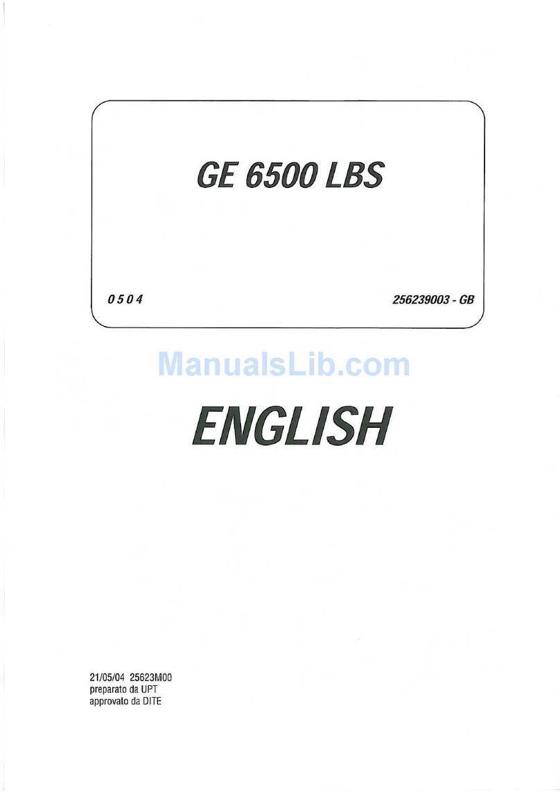 Mosa GE 6500 LBS user manual