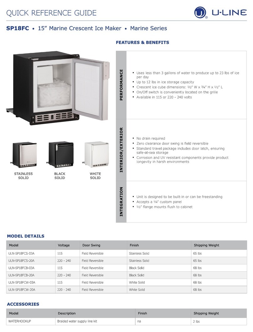 U-Line SP18FC User manual
