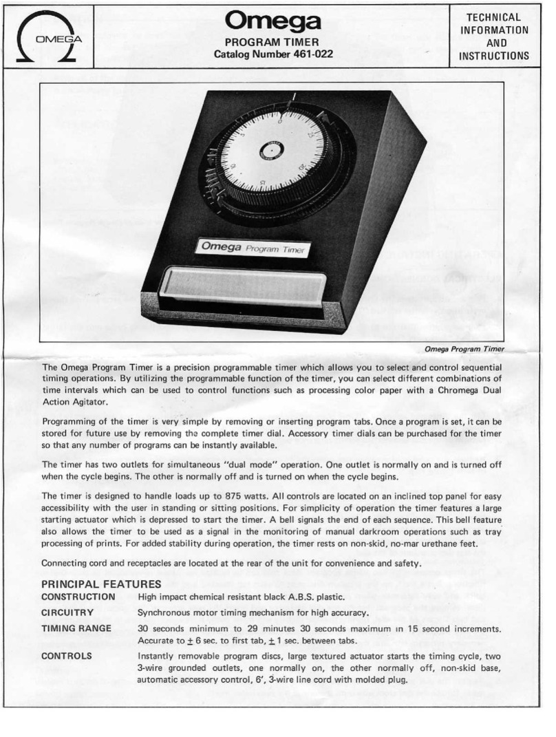 Omega 461-022 Technical information and instructions