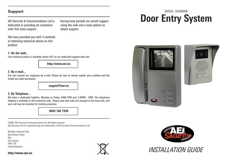 AEI Security & Communications DE40BWB installation guide