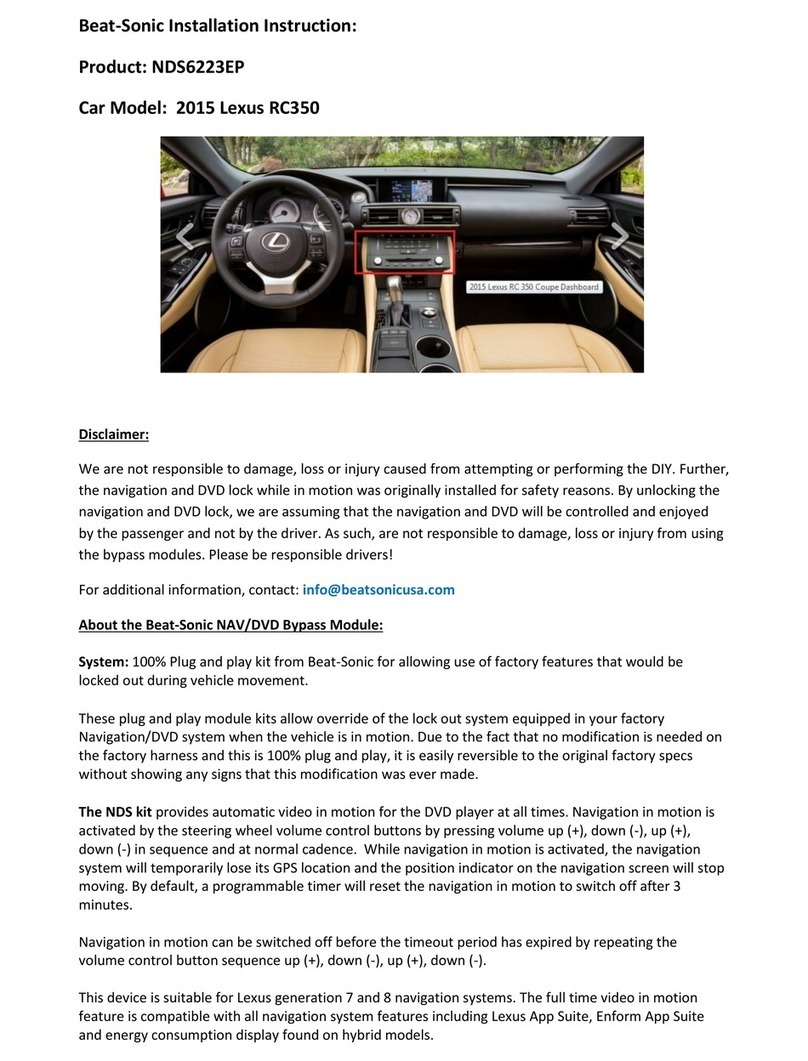 Beat-Sonic NDS6223EP installation instructions