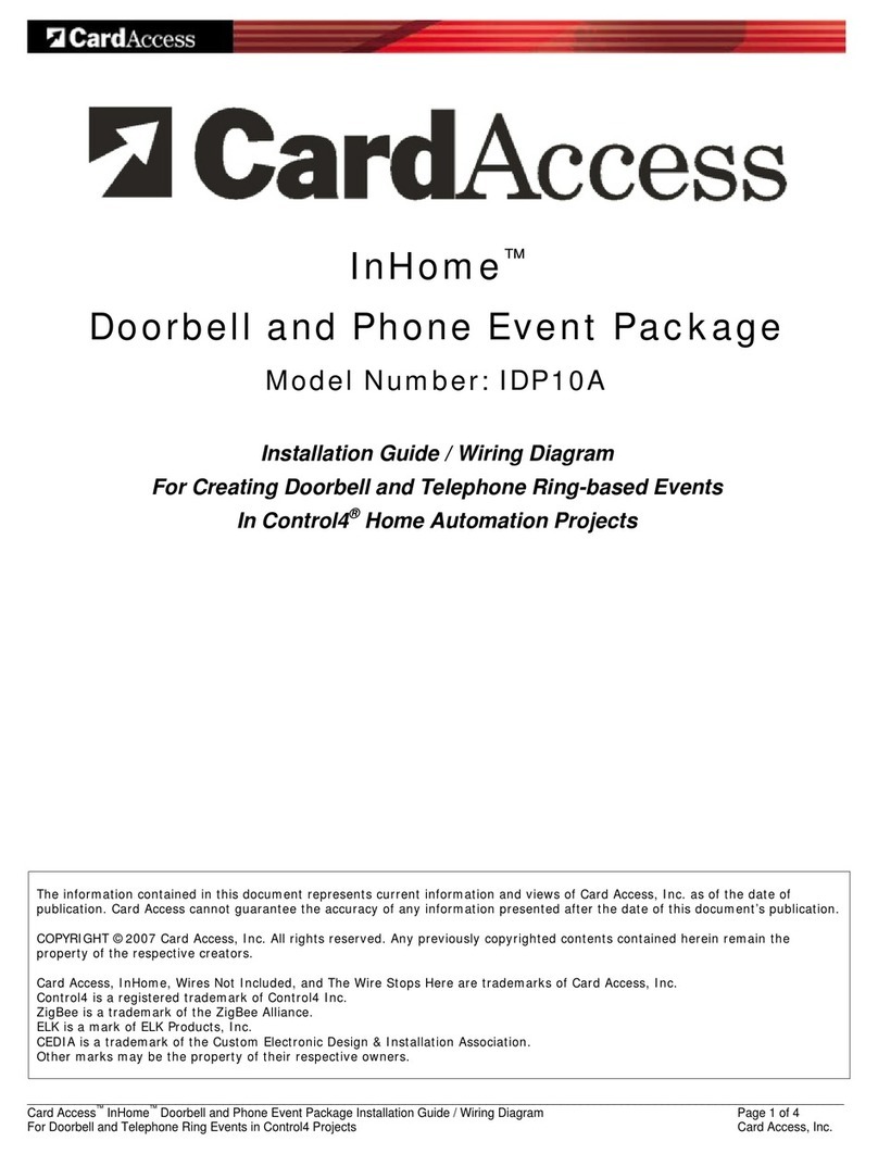 CardAccess In-Home IDP10A installation guide