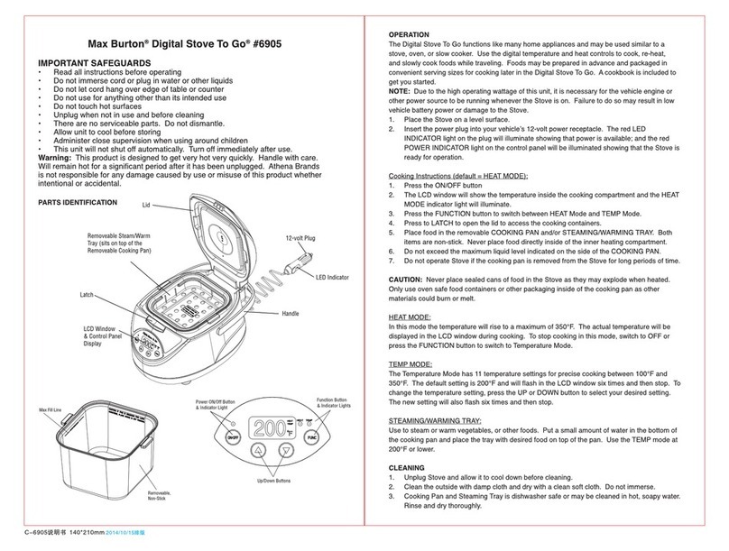 Max Burton To Go 6905 operating instructions