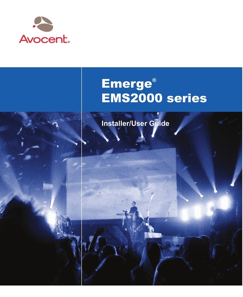 Avocent Emerge EMS2000 series Installation and maintenance instructions