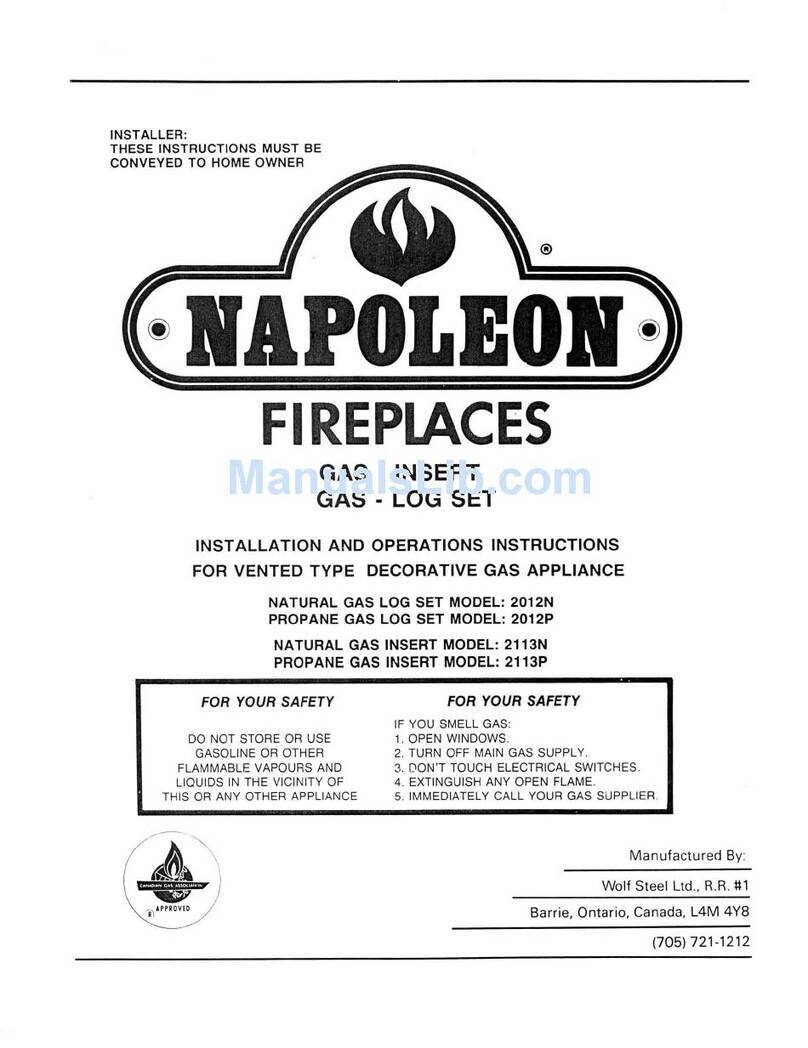 Napoleon 2113N operating instructions