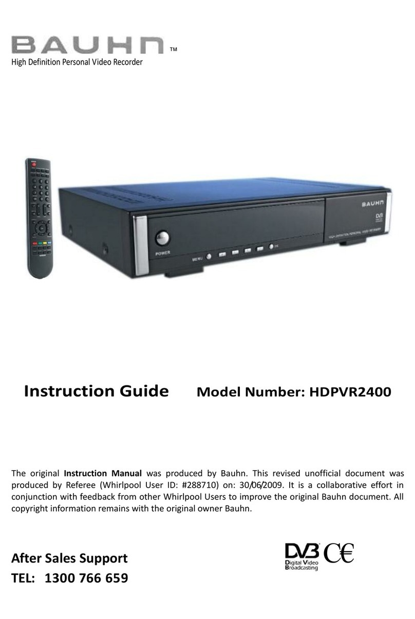 Bauhn HDPVR2400 Manual